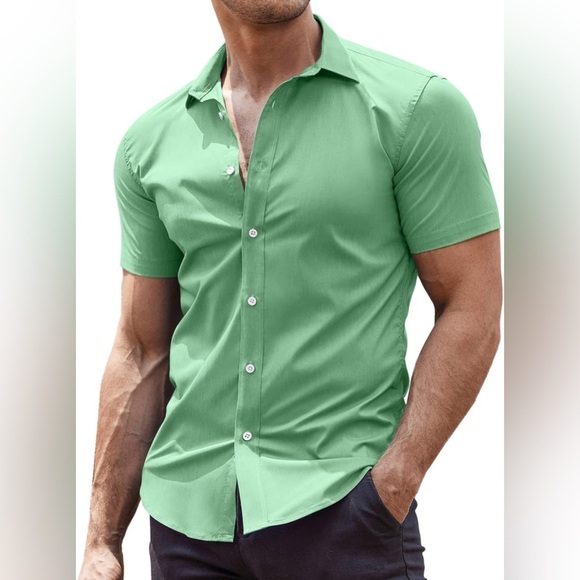 COOFANDY Men’s Button Down Shirt Size Medium NWOT - Picture 1 of 7